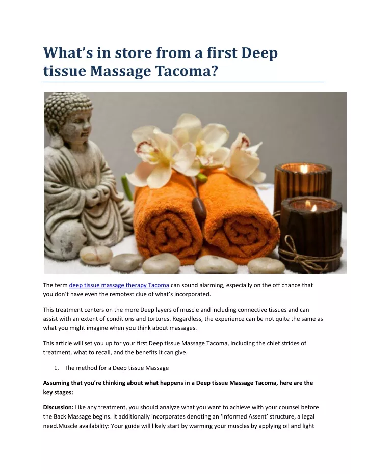 what s in store from a first deep tissue massage