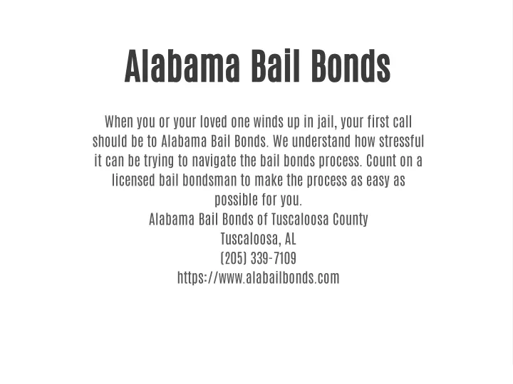 alabama bail bonds