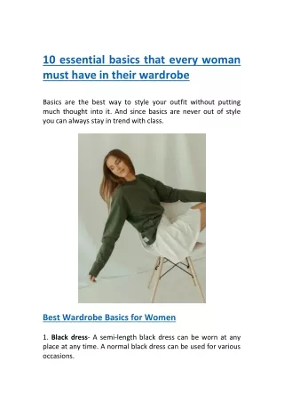 10 essential basics that every woman must have in their wardrobe-converted