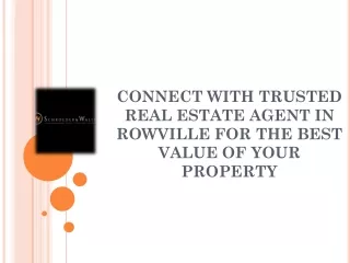 Real Estate Agent to Rowville