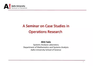 a seminar on case studies in a seminar on case