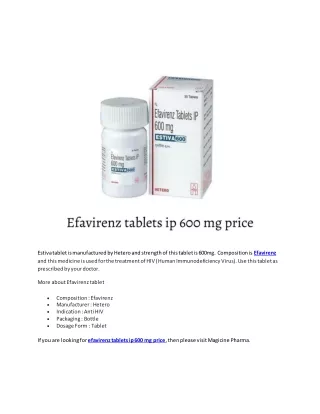 estiva tablet is manufactured by hetero