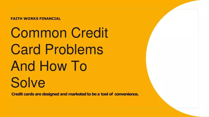 common credit card problems and how to solve