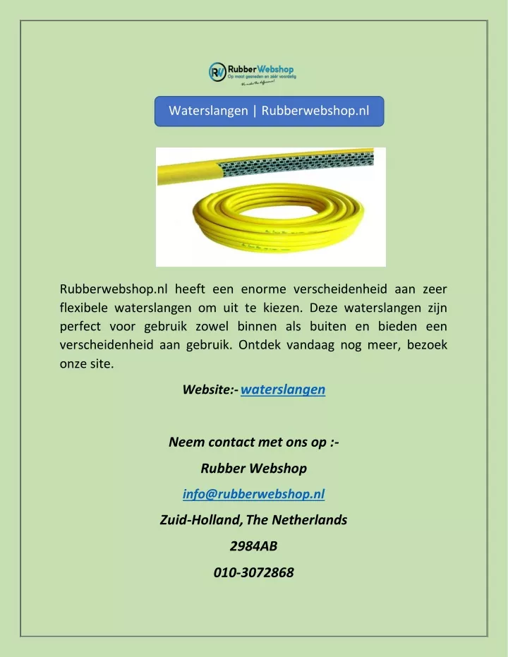 waterslangen rubberwebshop nl
