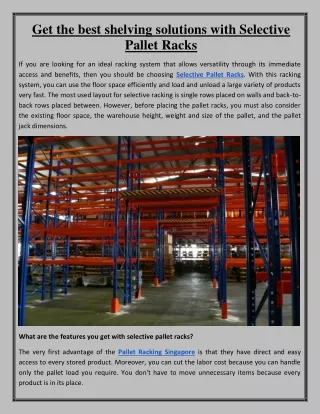 get the best shelving solutions with selective