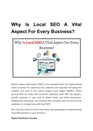 Why Is Local SEO A Vital Aspect For Every Business