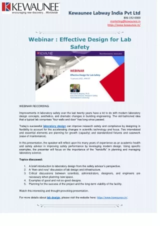 kewaunee labway india pvt ltd