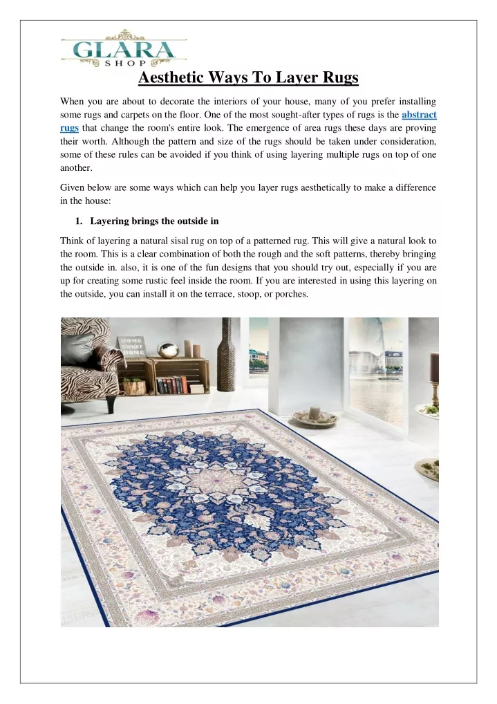 aesthetic ways to layer rugs
