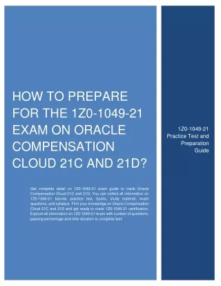 How to Prepare for the 1Z0-1049-21 Exam on Oracle Compensation Cloud 21C and 21D