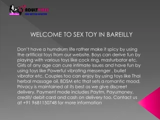 Sex Toys in Bareilly