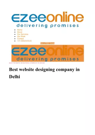 Best website designing company in Delhi