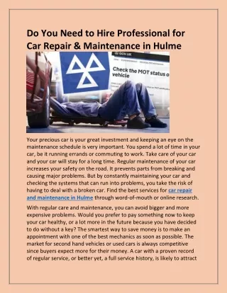 do you need to hire professional for car repair