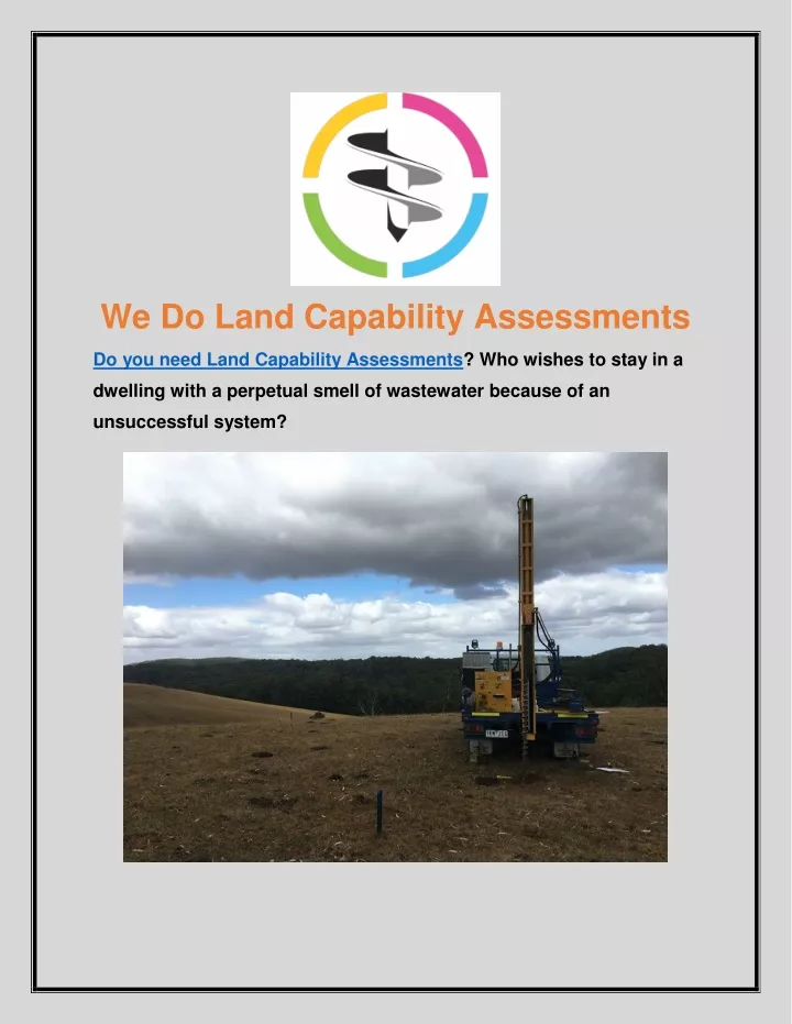 we do land capability assessments