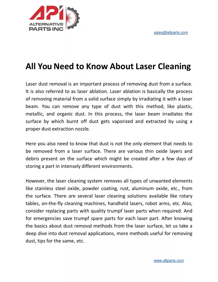 all you need to know about laser cleaning