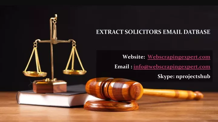 extract solicitors email datbase