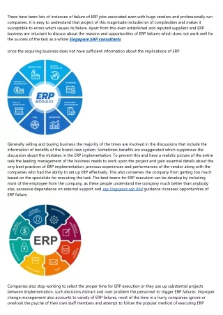 Failures of ERP Software Project and How to Avoid It