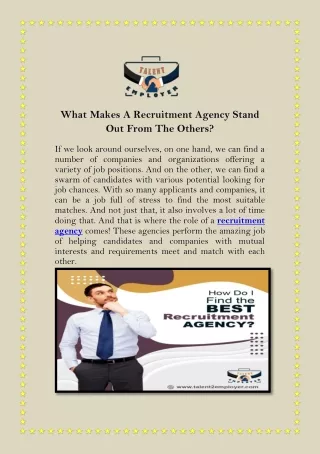 what makes a recruitment agency stand out from