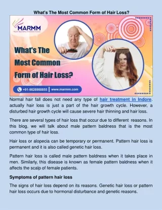 what s the most common form of hair loss