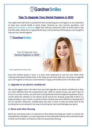 tips to upgrade your dental hygiene in 2022