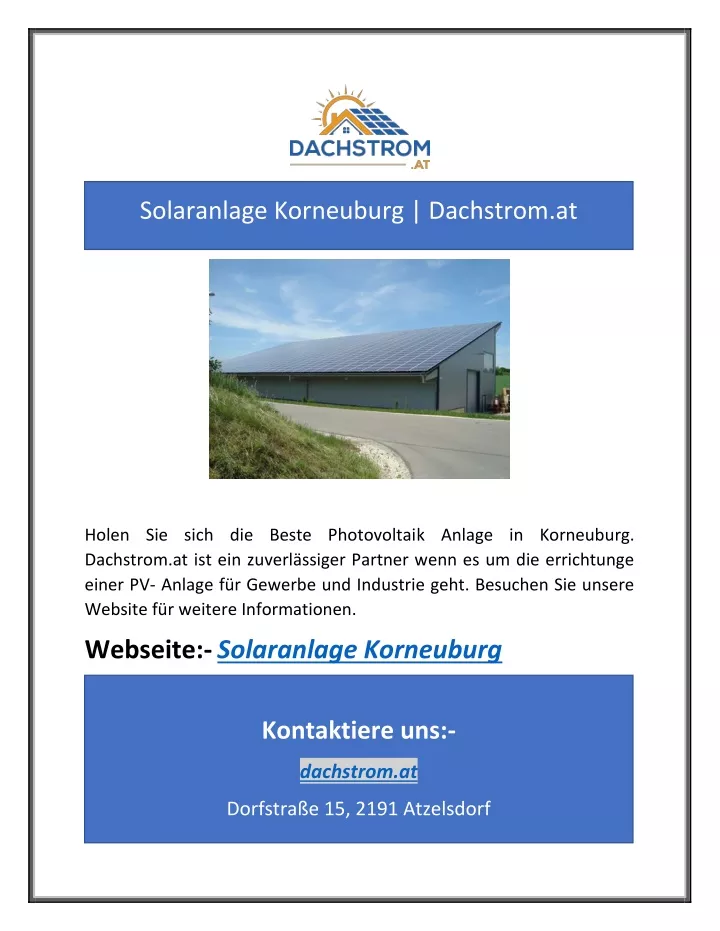 solaranlage korneuburg dachstrom at