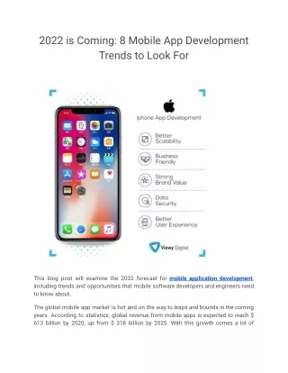 2022 is coming 8 mobile app development trends