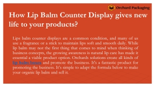 how lip balm counter display gives new life to your products