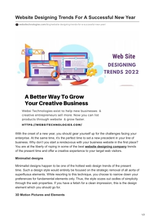 Website Designing Trends For A Successful New Year