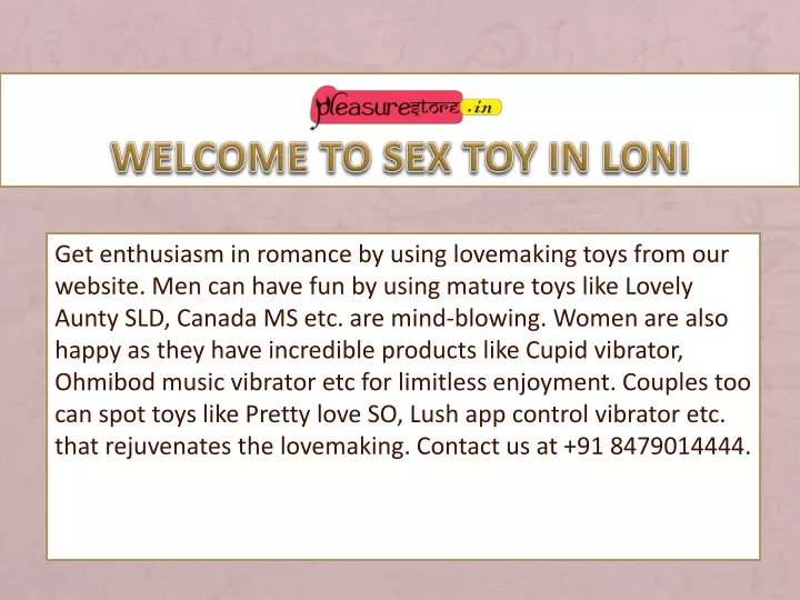 welcome to sex toy in loni
