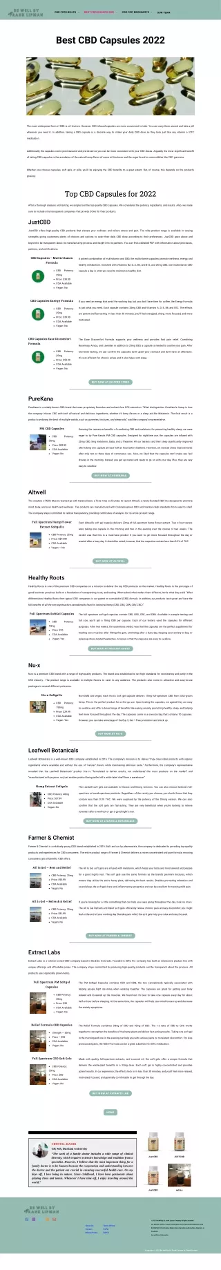Best CBD Capsules 2022