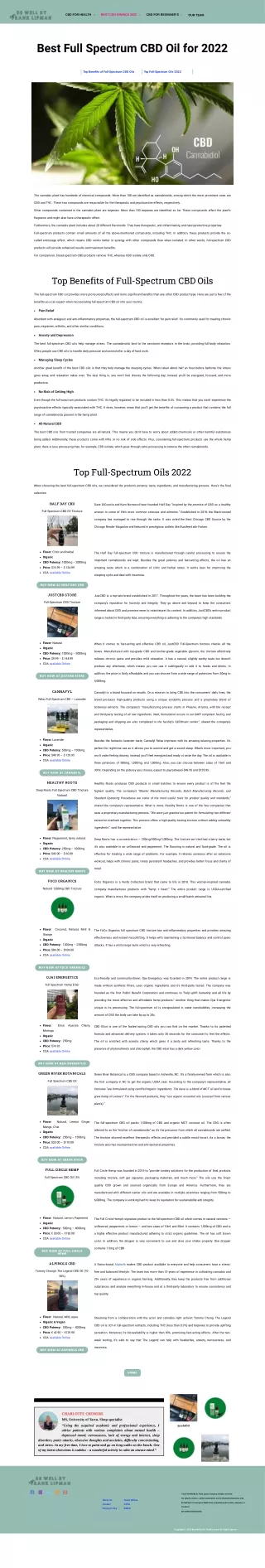 Best Full Spectrum CBD Oil for-2022
