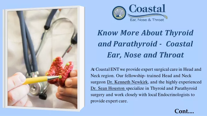 know more about thyroid and parathyroid coastal ear nose and throat