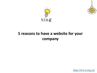 5 reasons to have a website for your company