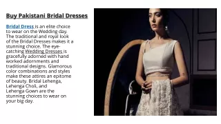 Buy Pakistani Bridal Dresses