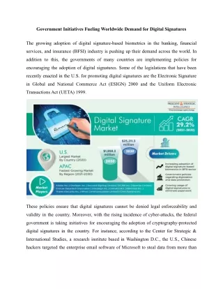 Digital Signature Market Outlook and Opportunities in Grooming Regions, 2030