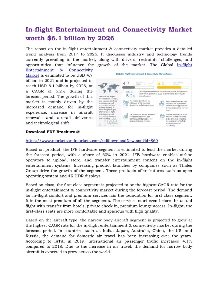 in flight entertainment and connectivity market