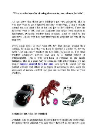 what are the benefits of using the remote control