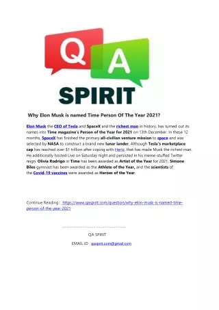 why elon musk is named time person of the year