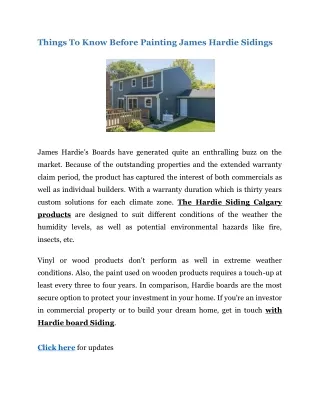 things to know before painting james hardie