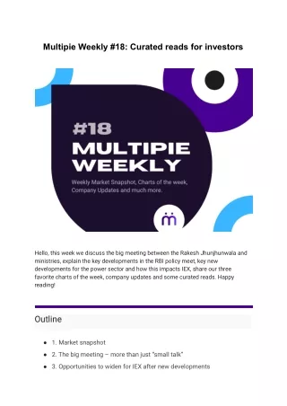 Multipie Weekly #18 Curated reads for investors