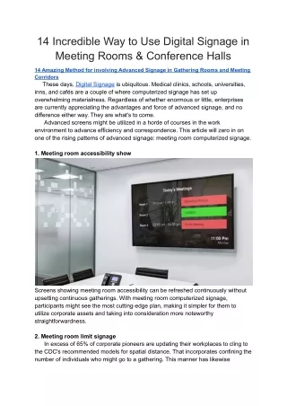 14 incredible way to use digital signage