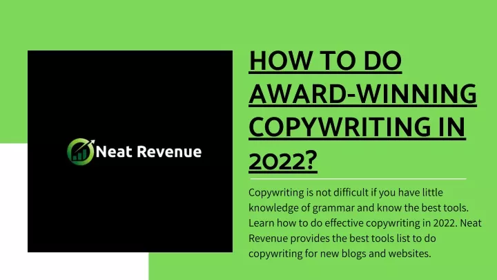 how to do award winning copywriting in 2022