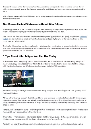 Not Known Facts About Kibo Eclipse