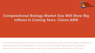 computational biology market size will show