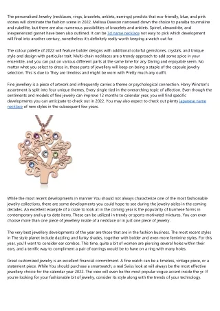 the personalised jewelry necklaces rings