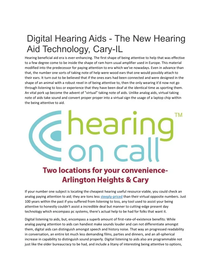 digital hearing aids the new hearing