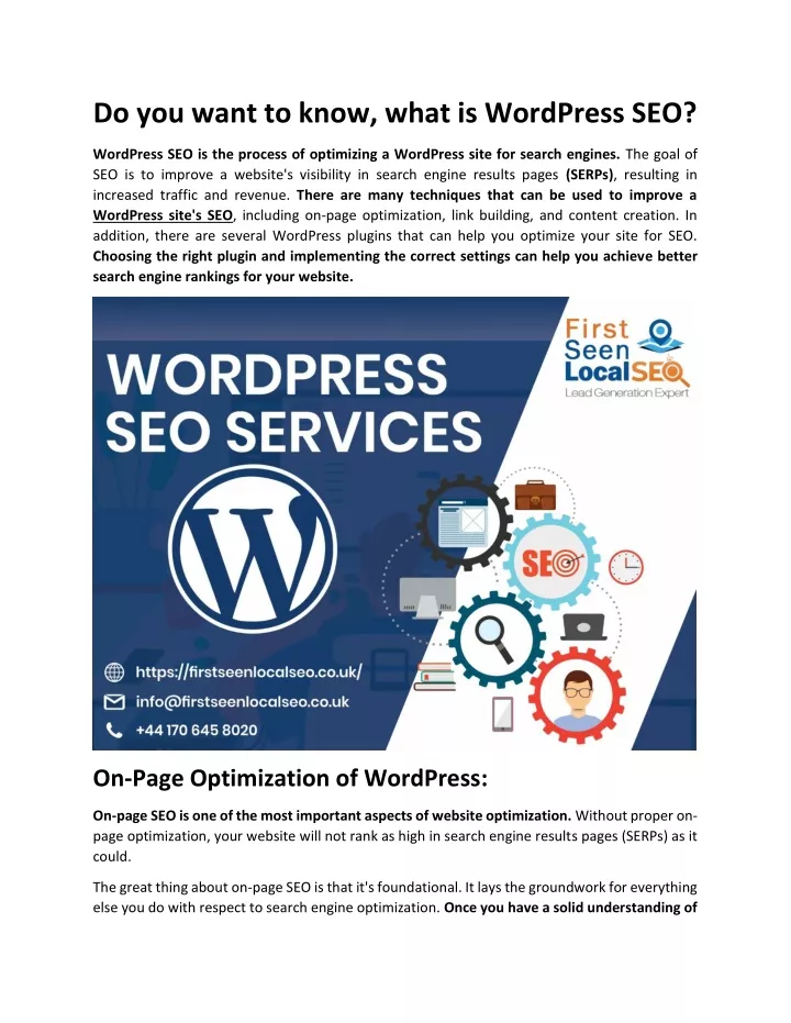 do you want to know what is wordpress seo