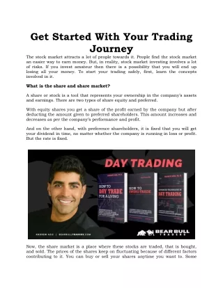 Get Started With Your Trading Journey