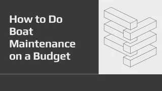 how to do boat maintenance on a budget