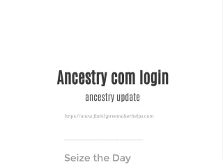 Ancestry com login