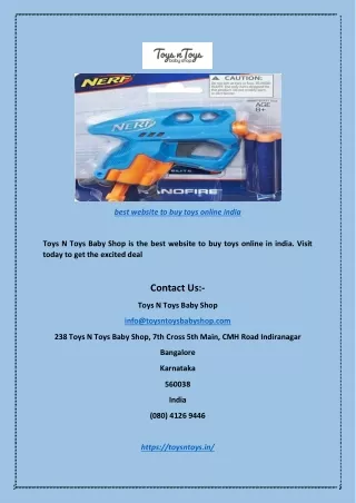 best website to buy toys online india